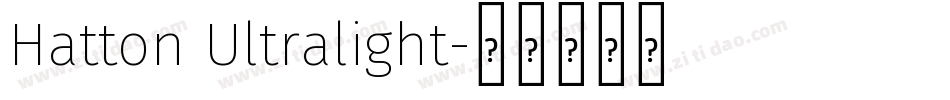 Hatton Ultralight字体转换